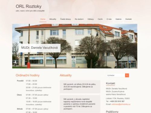 ORL - MUDr. Daniela Vaculíková, MUDr. Zuzana Krylová