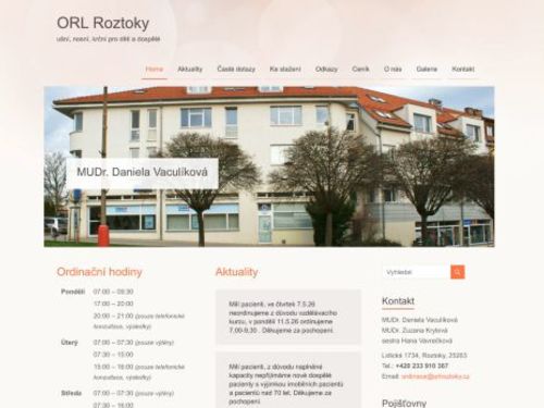 ORL - MUDr. Daniela Vaculíková, MUDr. Zuzana Krylová