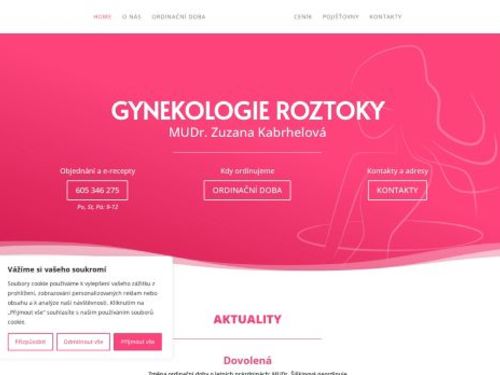 Gynekologie - MUDr. Zuzana Kabrhelová
