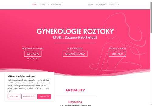 Zobrazit webové stránky Gynekologie - MUDr. Zuzana Kabrhelová