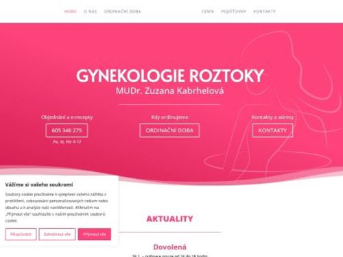 Gynekologie - MUDr. Zuzana Kabrhelová