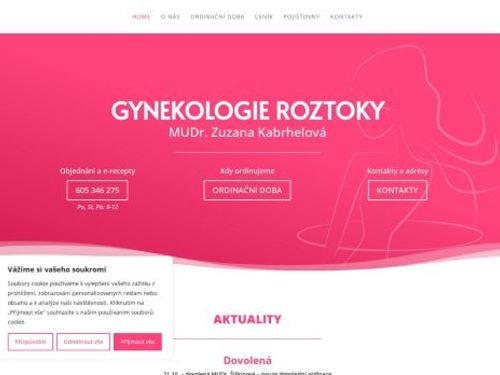 Gynekologie - MUDr. Zuzana Kabrhelová