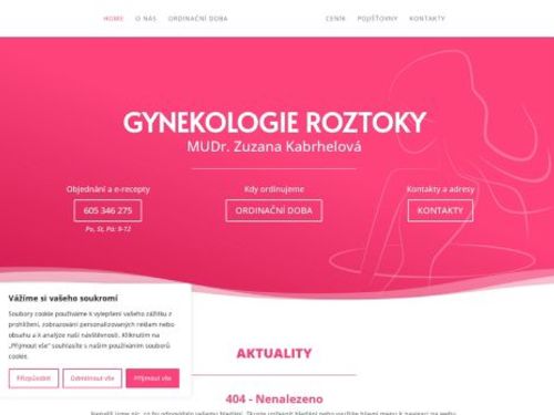 Gynekologie - MUDr. Zuzana Kabrhelová
