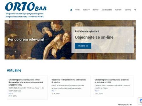 Ortopedická a traumatologická ambulance Městská nemocnice Roztoky - MUDr. Roman Bartoš