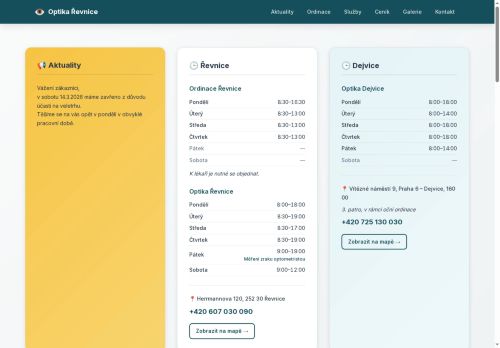 Zobrazit webové stránky Oční ordinace OphtaOptik s.r.o.