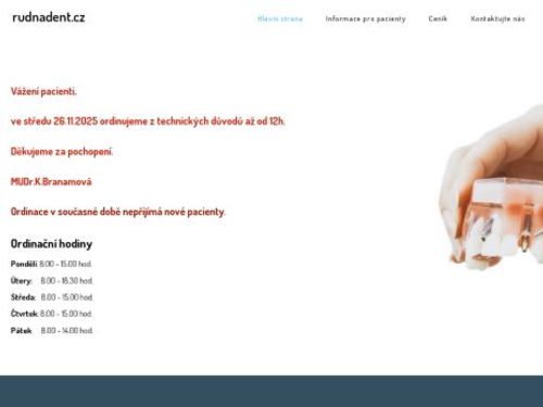 Zubní ordinace Rudnadent - MUDr. Kamila Branamová