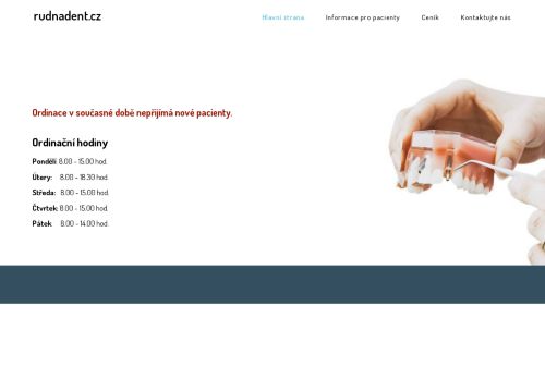 Zobrazit webové stránky Zubní ordinace Rudnadent - MUDr. Kamila Branamová