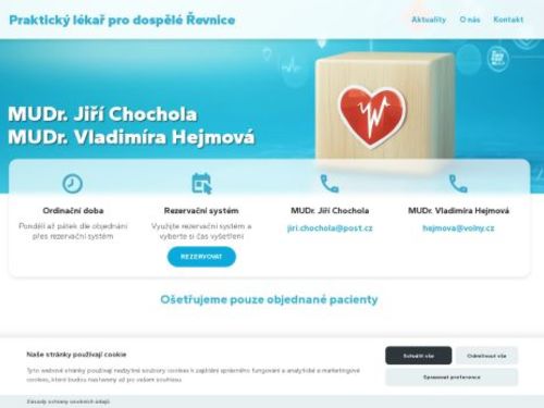 Praktický lékař pro dospělé - MUDr. Jiří Chochola, MUDr. Vladimíra Hejmová