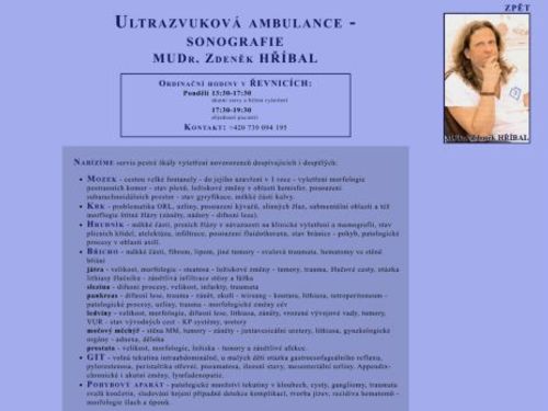 Sonografie (ultrazvuková ambulance) - MUDr. Zdeněk Hříbal