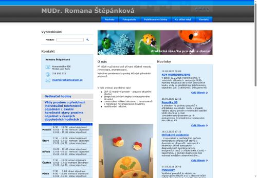 Zobrazit webové stránky Praktický lékař pro děti a dorost - MUDr. Romana Štěpánková
