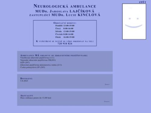 Neurologická ambulance - MUDr. Jaroslava Lajčíková