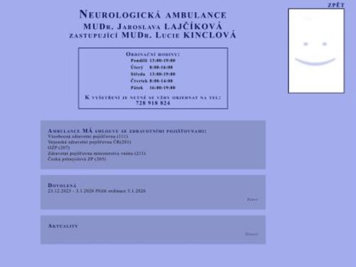 Neurologická ambulance - MUDr. Jaroslava Lajčíková