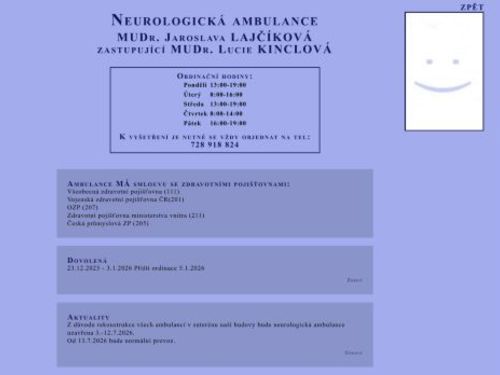 Neurologická ambulance - MUDr. Jaroslava Lajčíková