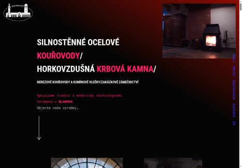 Webové stránky KLAMOVA HUŤ s.r.o., Blansko