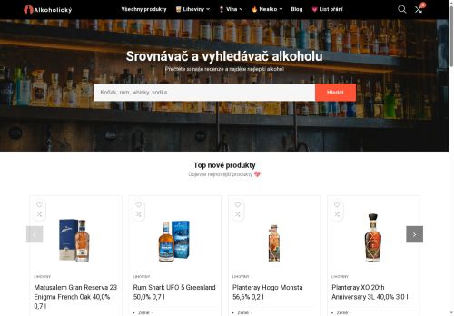 Zobrazit webové stránky Alkohol