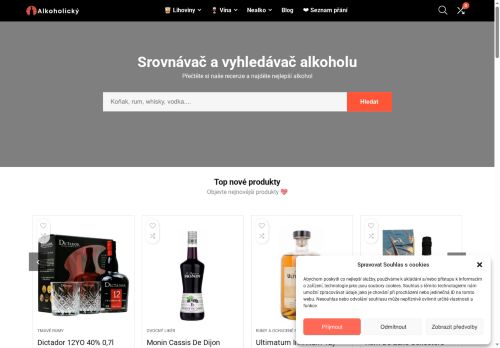 Zobrazit webové stránky Alkohol