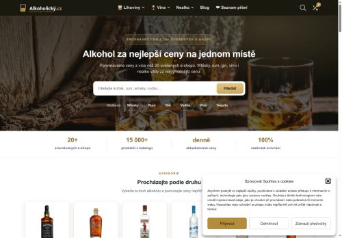 Zobrazit webové stránky Alkohol