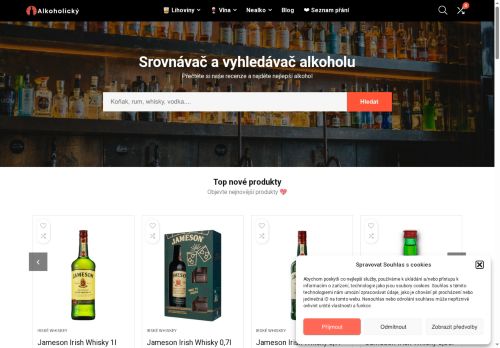 Zobrazit webové stránky Alkohol