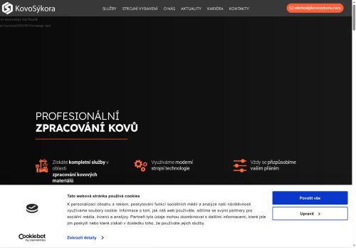 Webové stránky KovoSýkora s.r.o., Rožmitál pod Třemšínem