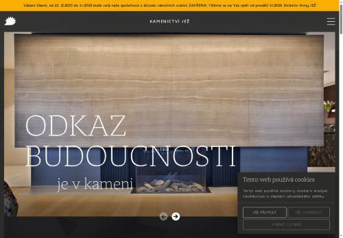 Webové stránky JEŽ - kamenické práce, spol. s r.o., Loděnice