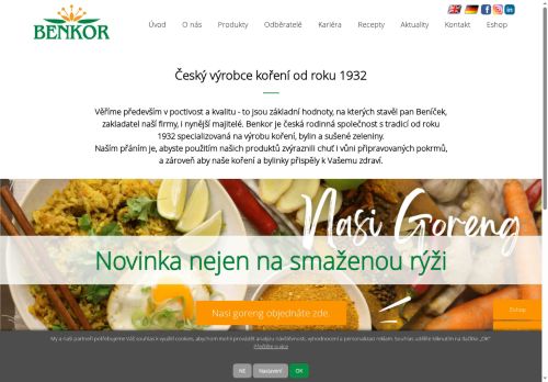 Webové stránky B E N K O R s.r.o., Velký Borek