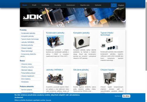 Webové stránky JDK, spol. s r.o., Nymburk