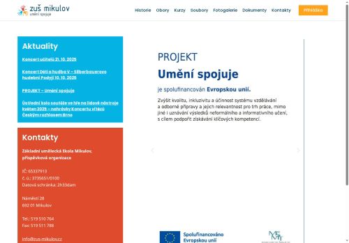 Zobrazit webové stránky Základní umělecká škola