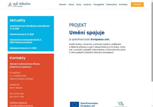 Zobrazit webové stránky Základní umělecká škola