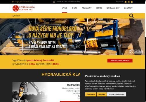 Webové stránky Hydraulická kladiva s.r.o., Čikov