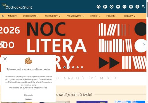 Webové stránky Obchodní akademie Dr. Edvarda Beneše, Slaný, Smetanovo nám. 1200, Slaný