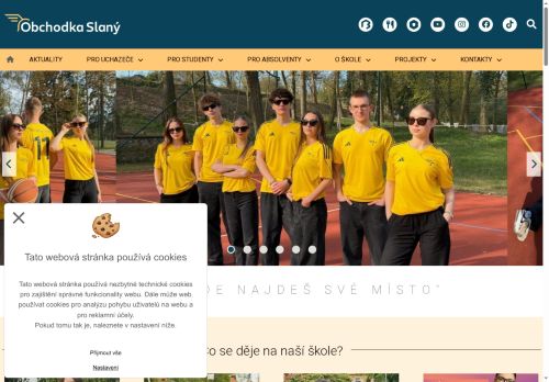 Webové stránky Obchodní akademie Dr. Edvarda Beneše, Slaný, Smetanovo nám. 1200, Slaný