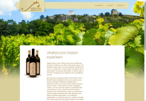 Zobrazit webové stránky Vinařství pod Svatým kopečkem
