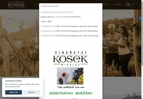 Zobrazit webové stránky Vinařství Kosek