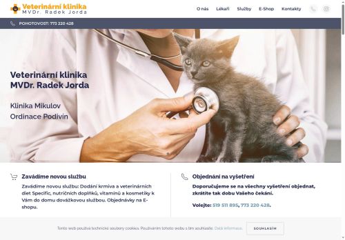 Zobrazit webové stránky Veterinární klinika Mikulov - MVDr. Radek Jorda