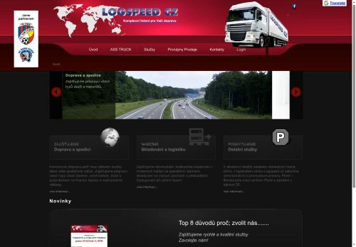 Webové stránky LOGSPEED CZ s.r.o., Plzeň