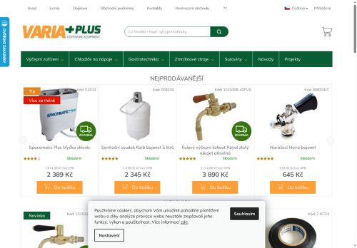 Webové stránky VARIA - PLUS spol. s r.o., Plzeň