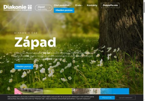 Webové stránky Diakonie ČCE - středisko Západní Čechy, Dobřany