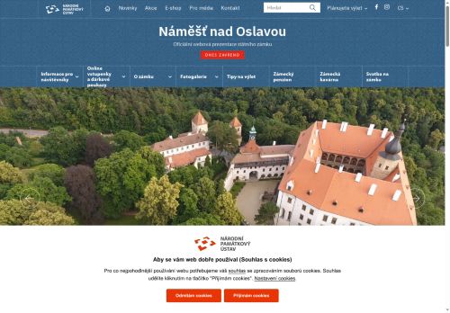 Zobrazit webové stránky Zámek Náměšt nad Oslavou