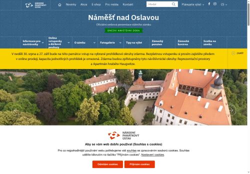 Zobrazit webové stránky Zámek Náměšt nad Oslavou