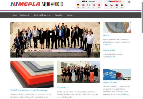 Webové stránky Mepla s.r.o., Mělník