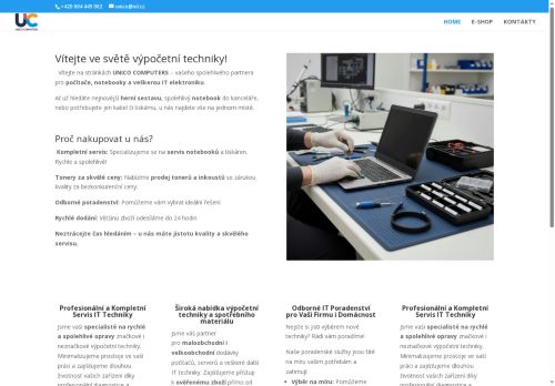 Zobrazit webové stránky Unico Computers