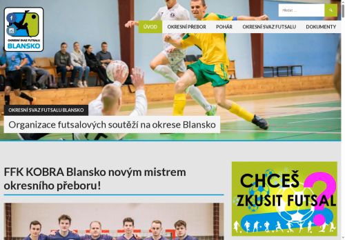 Zobrazit webové stránky Asociace futsalu Blansko
