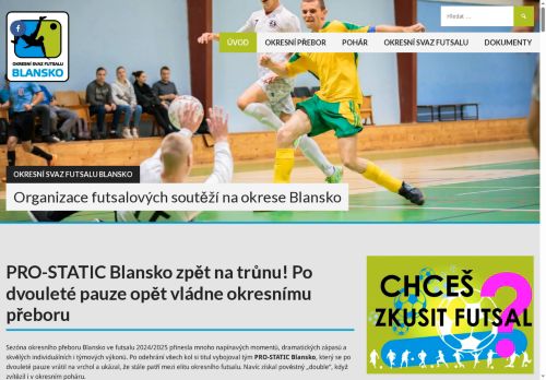 Zobrazit webové stránky Asociace futsalu Blansko