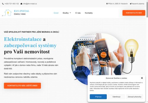 Zobrazit webové stránky Elektro Válek, ELV-INSTAL