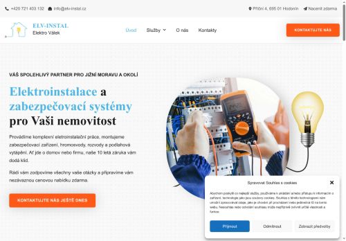 Zobrazit webové stránky Elektro Válek, ELV-INSTAL