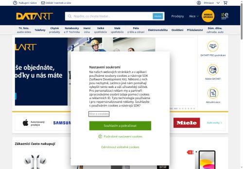 Zobrazit webové stránky DATART - prodejna Veselí nad Moravou
