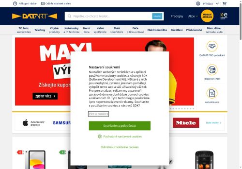 Zobrazit webové stránky DATART - prodejna Kolín