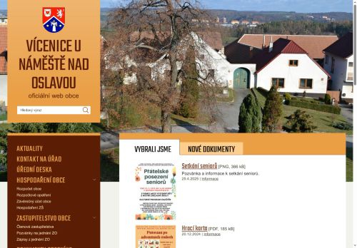 Zobrazit webové stránky Obecní úřad Vícenice u Náměště nad Oslavou