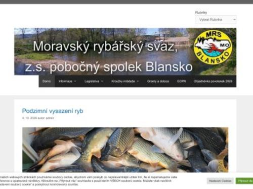 Moravský rybářský svaz, MO, Blansko