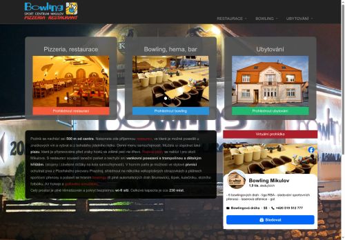Zobrazit webové stránky Bowling sport centrum Mikulov